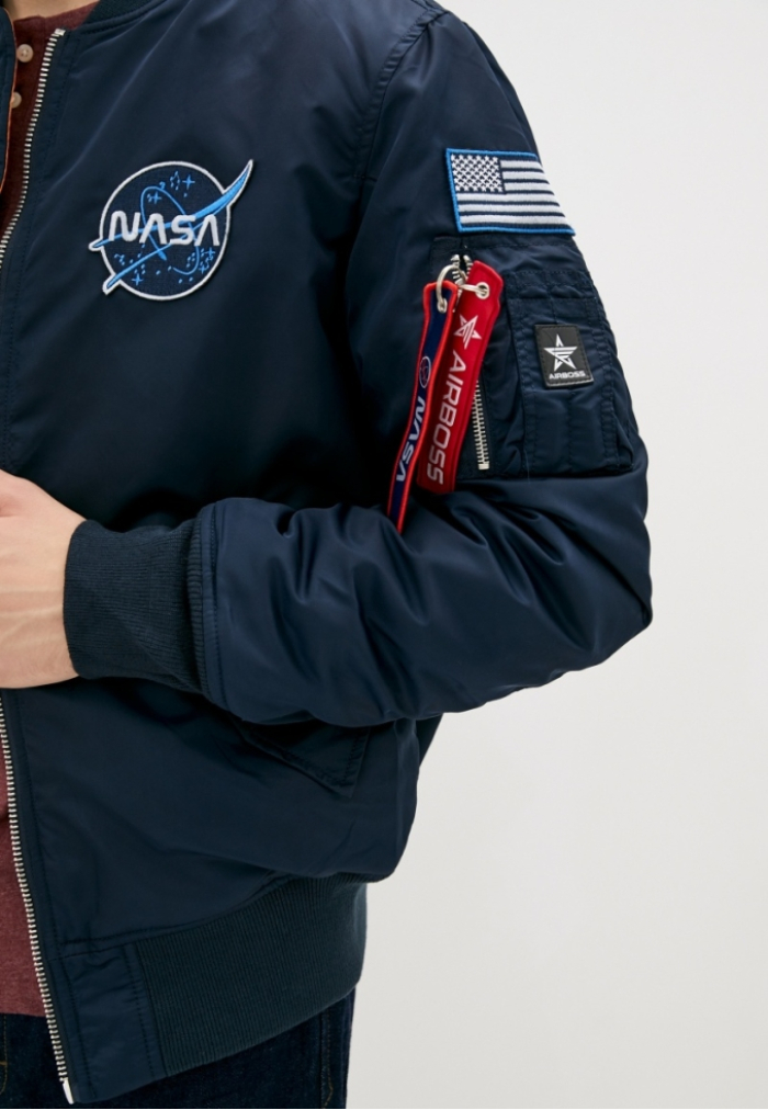 Куртка-Бомбер MA-1 NASA синя