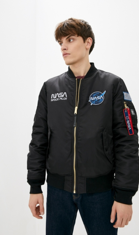 Куртка-Бомбер MA-1 NASA чорна