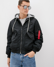 Куртка-бомбер CWU Pilot Hooded Jacket чорна