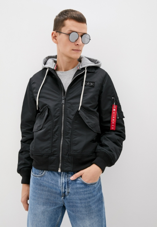 Куртка-бомбер CWU Pilot Hooded Jacket чорна