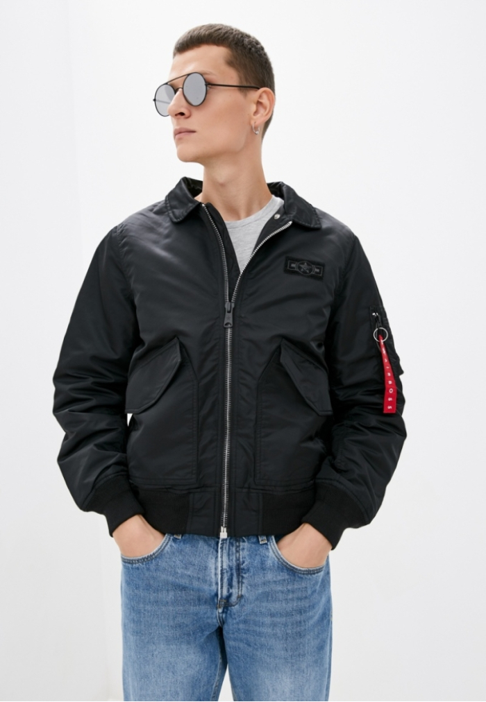 Куртка-бомбер CWU Pilot Hooded Jacket чорна