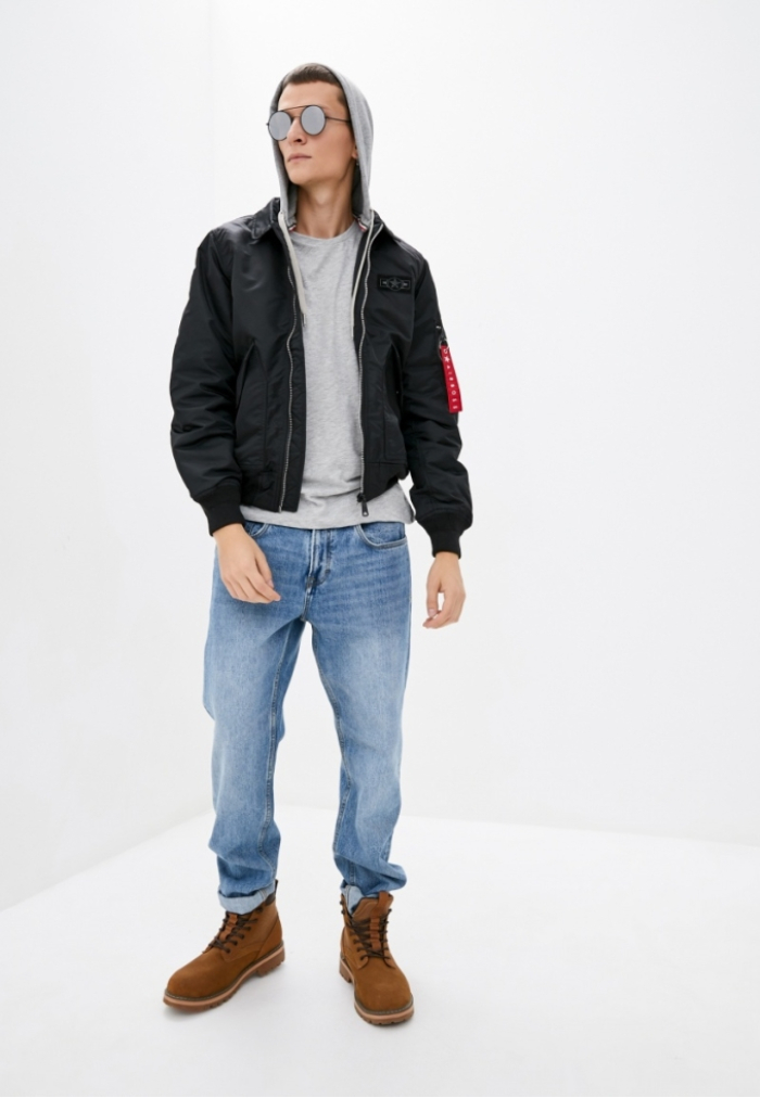 Куртка-бомбер CWU Pilot Hooded Jacket чорна