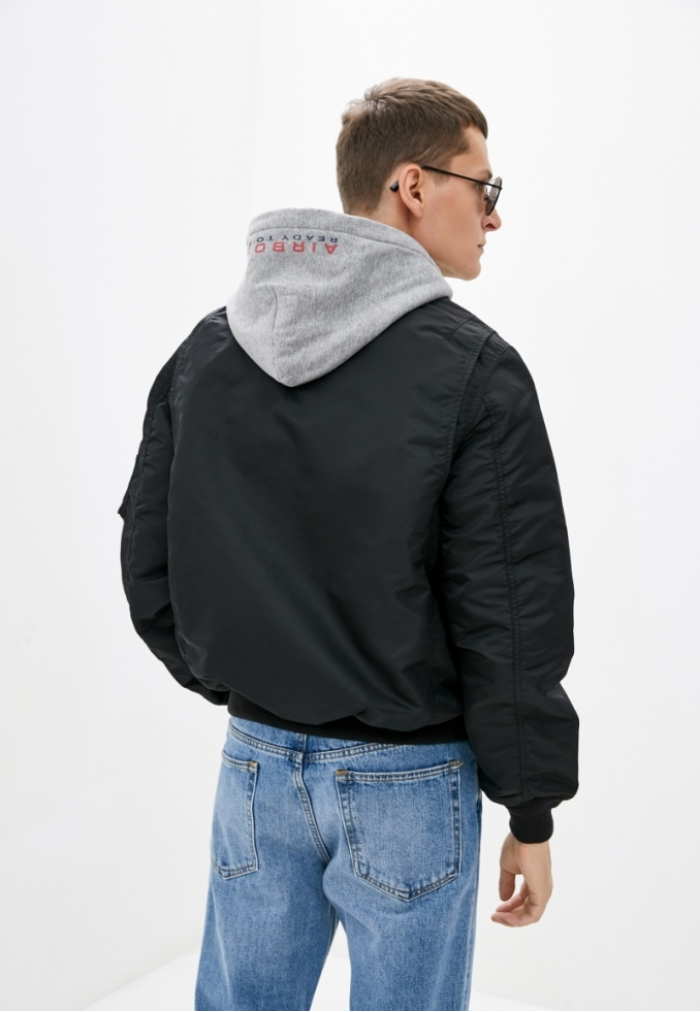 Куртка-бомбер CWU Pilot Hooded Jacket чорна